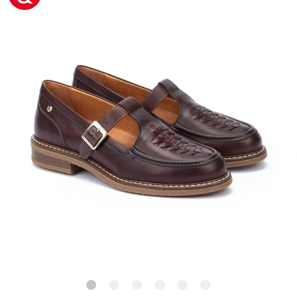 PIKOLINOS Women’s Burgundy Leather Slip-Ons - Picture 3 of 4